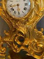 Charger l'image dans la galerie, Pendule cartel en bronze doré de style Louis XV

