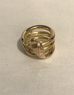 Charger l'image dans la galerie, Bague en or 18 carats serpent yeux diamants
